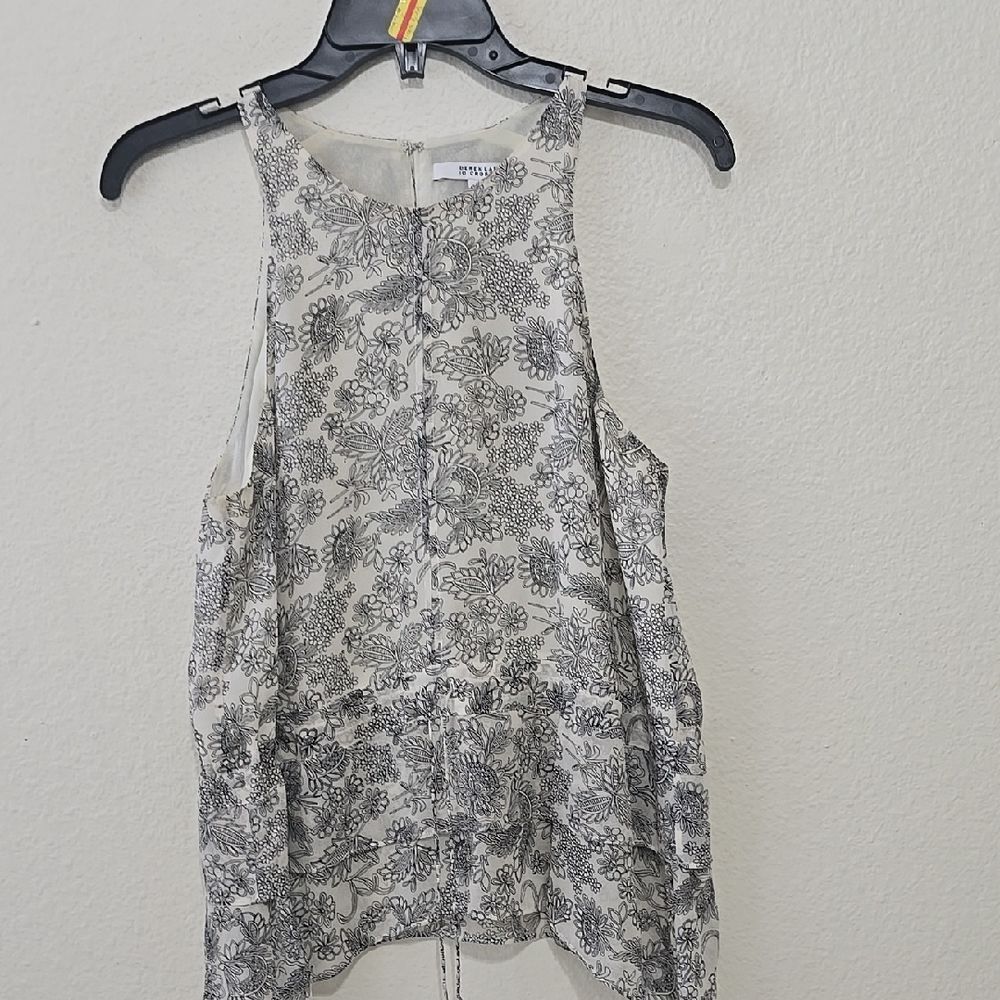 Derek Lam Gray Sleeveless Tank‎ Top with Asymmetrical Tie Front